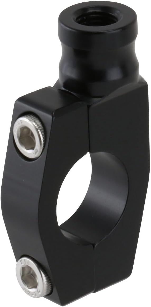 Black Universal Mirror Holder for 7/8" Bars - Click Image to Close