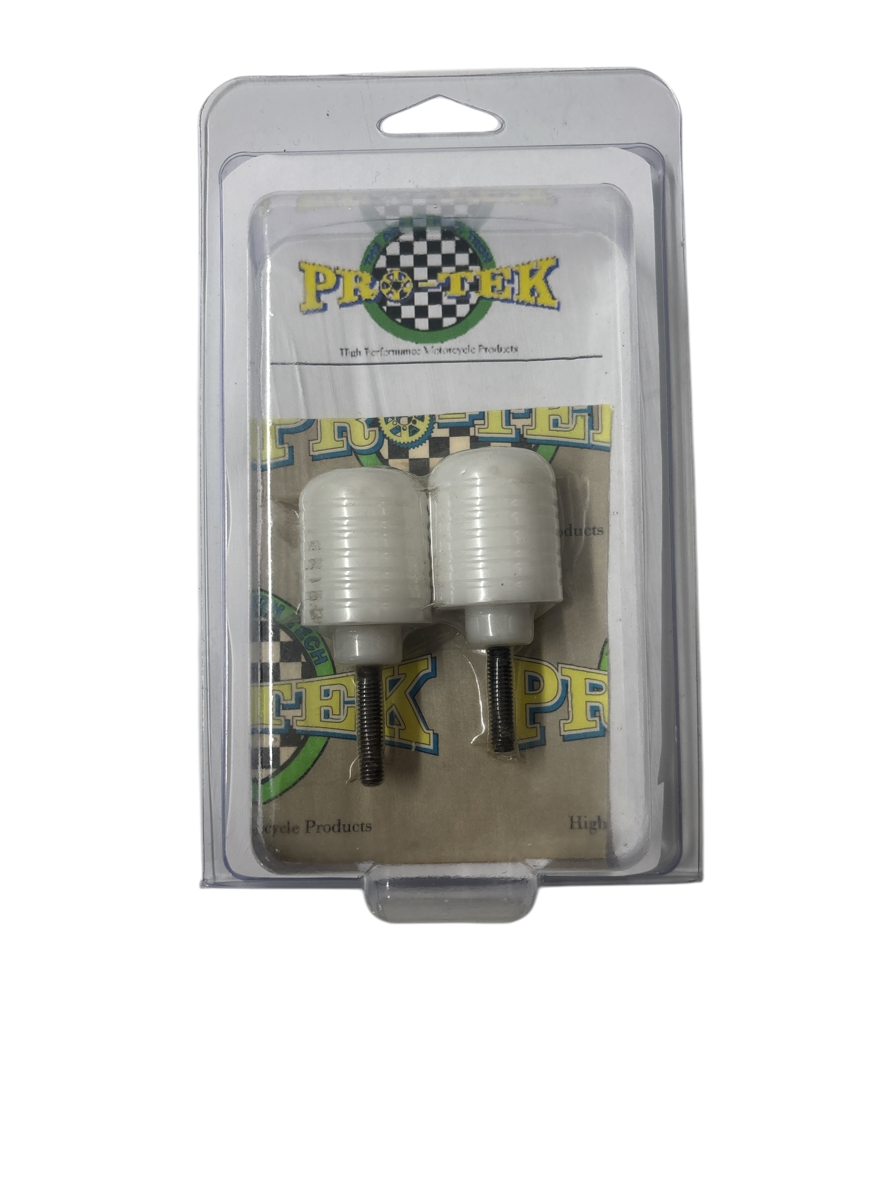 White Bar End Sliders - For Suzuki GSXR, GSXS, & SV - Click Image to Close