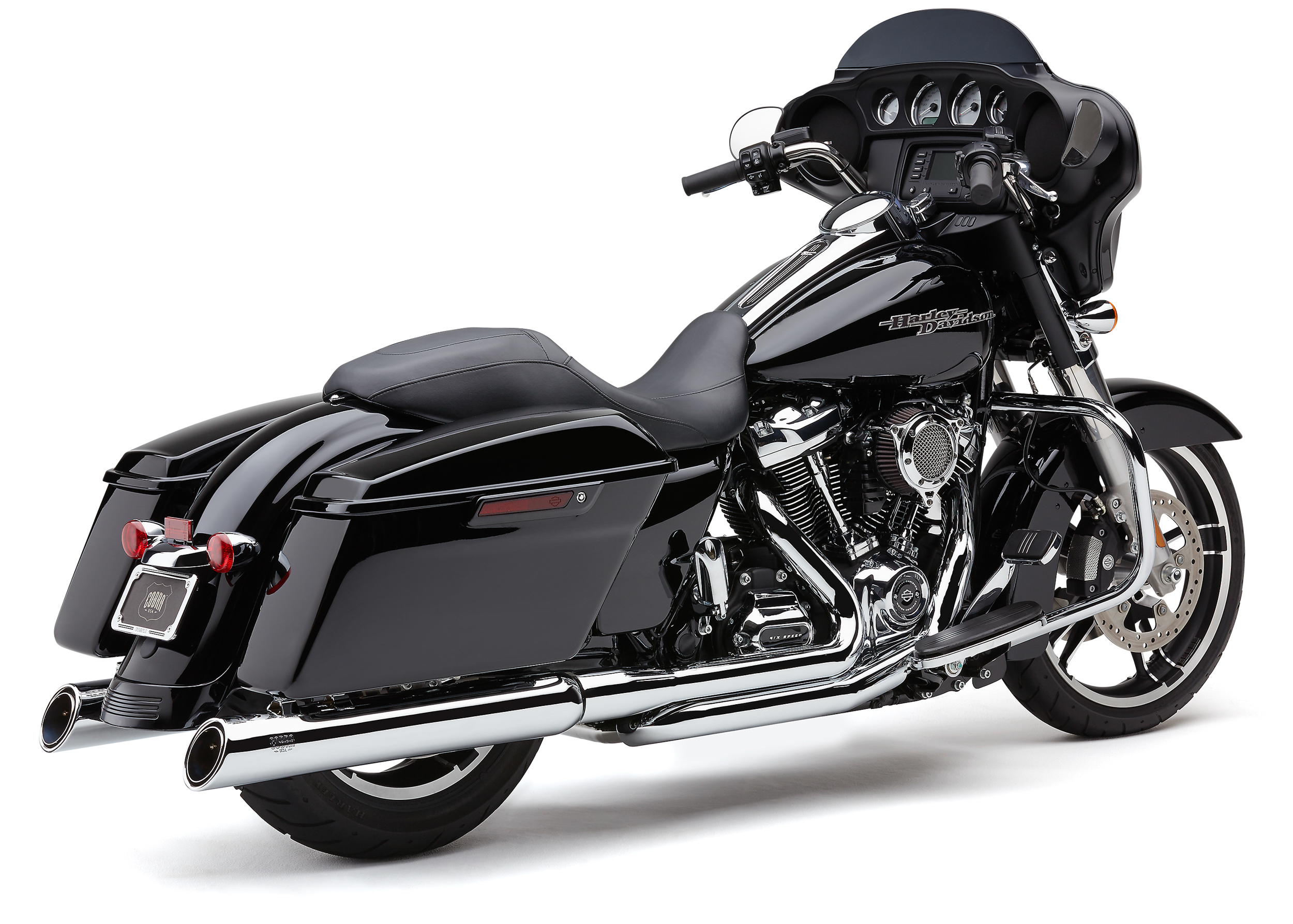 Chrome 909 Uppercut Slip-On Exhaust Mufflers - For 99-16 Harley Touring - Click Image to Close