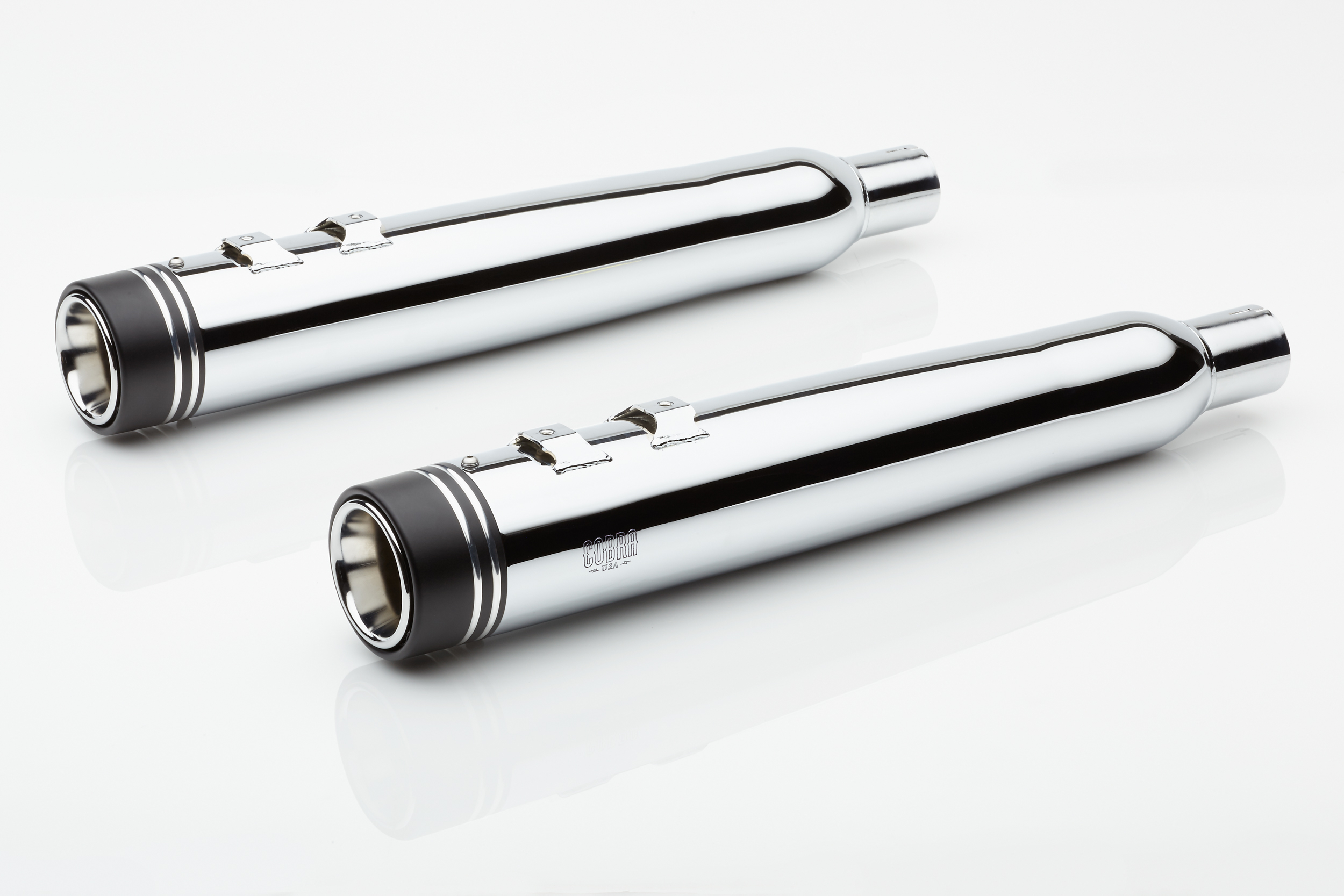Gen 2 Neighbor Haters Slip On Exhaust Chrome/Black 4.5" - Fits FLH/FLT 17-22 - Click Image to Close