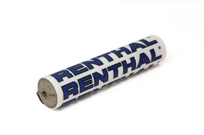 Renthal Vintage SX Crossbar Pad White/Blue Retro 10in - Click Image to Close