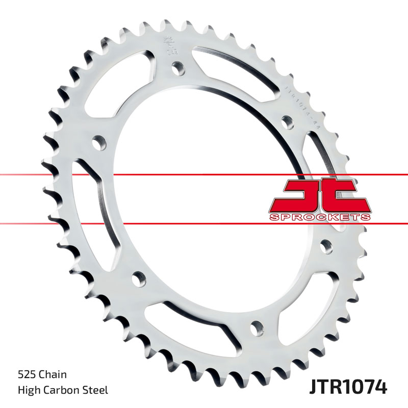 Steel Rear Sprocket - 44 Tooth 525-108 - For Hyosung GT650 - Click Image to Close