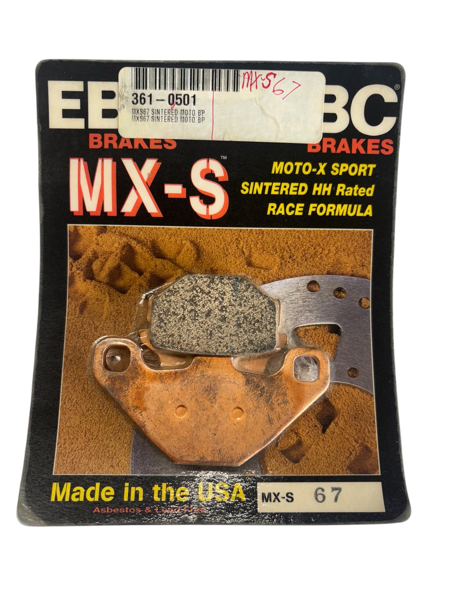 EBC MXS67 Sintered Moto Brake Pads - High-performance sintered brake pads - Click Image to Close