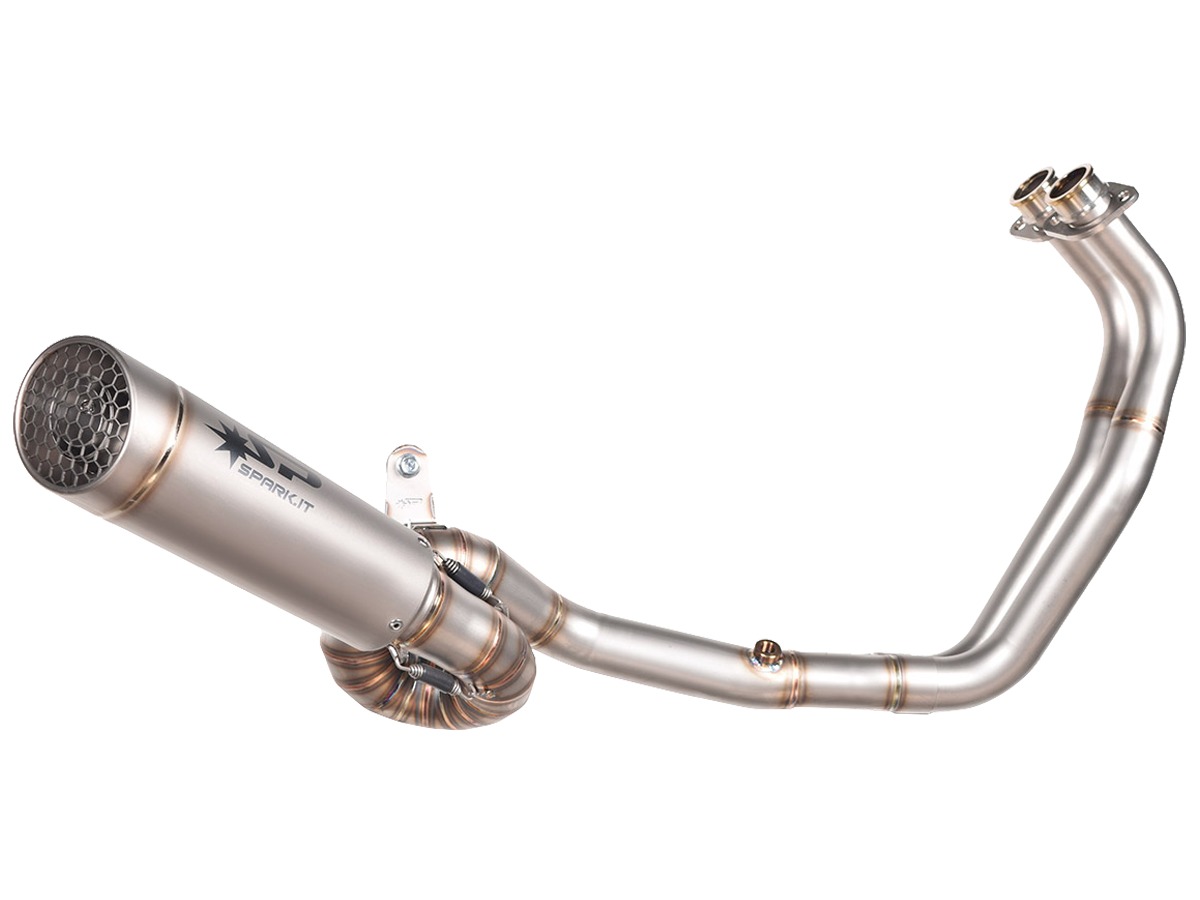 Grid-O Titanium Stainless Full Exhaust - 2022 Yamaha R7 & 14-22 MT-07 - Click Image to Close