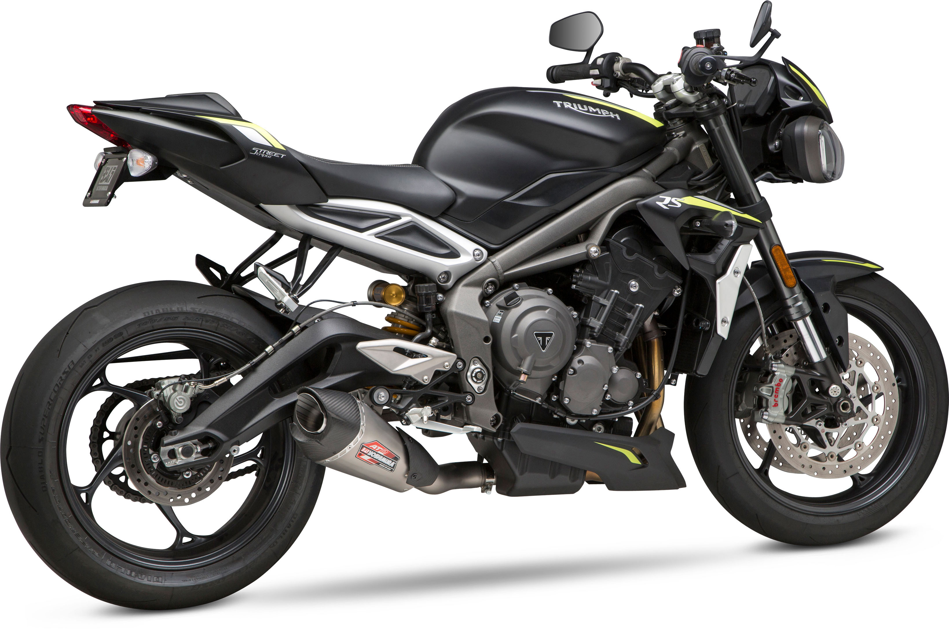 AT2 Street Slip On - For 18-20 Triumph Street Triple - Click Image to Close