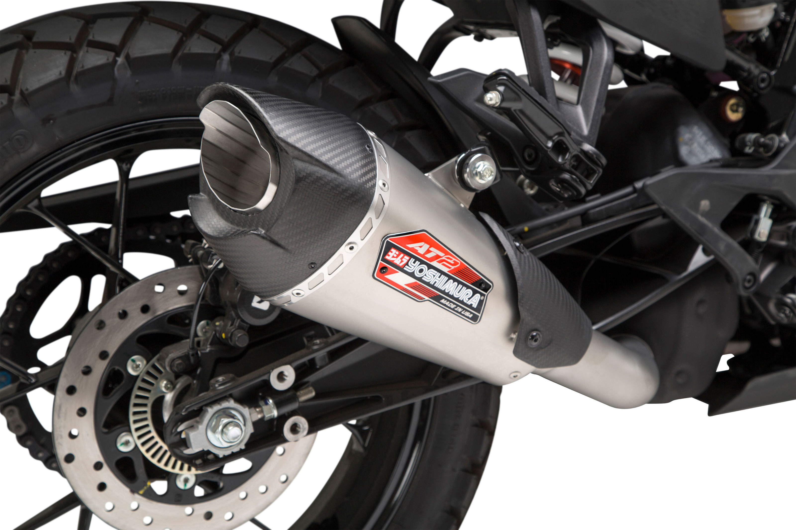 AT2 Street Slip On Exhaust - For 20-24 KTM 390 Adventure - Click Image to Close