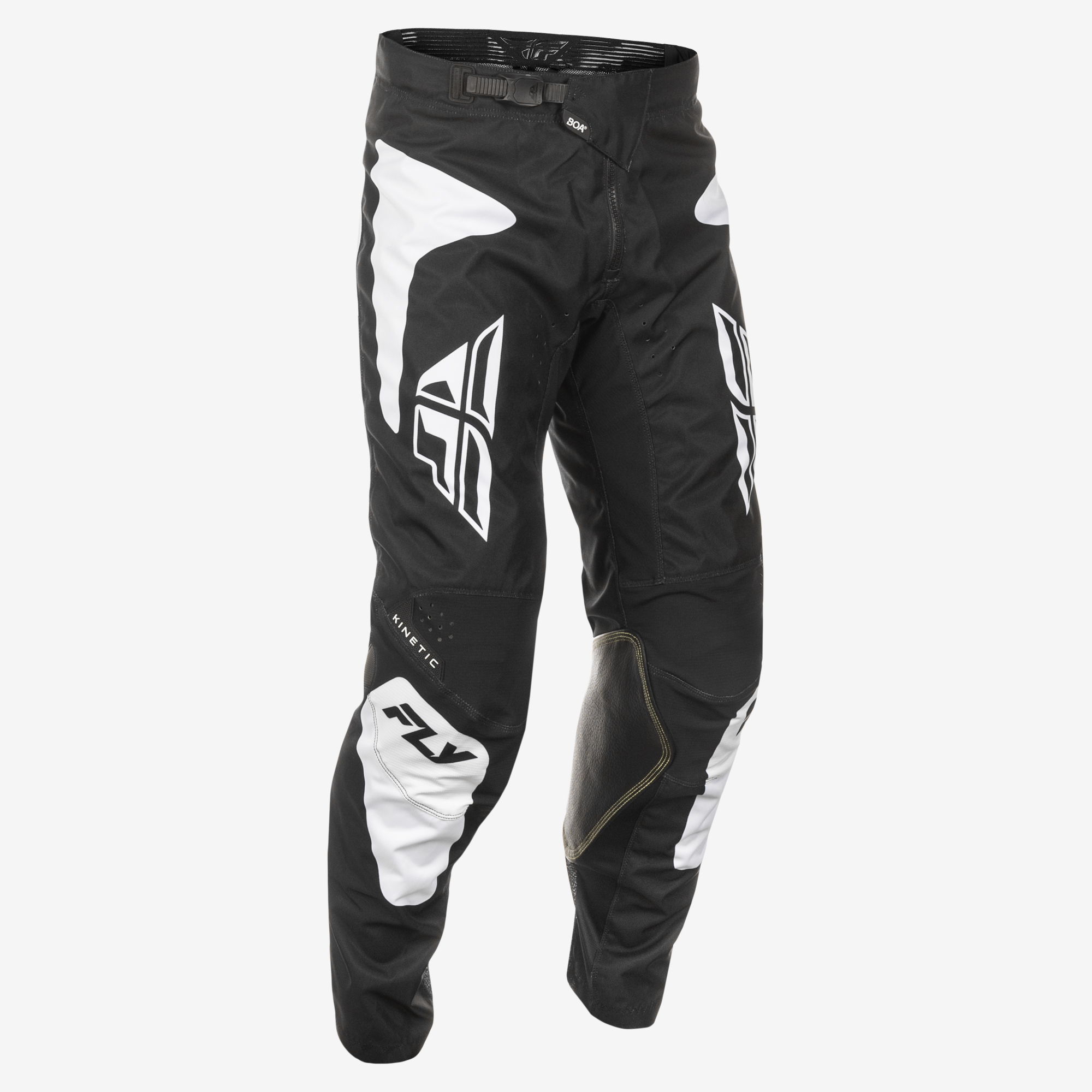 Fly Racing Kinetic Sym Pants Black/White Men's Size 30 - Men's motocross pants in Black/White, Size 30 - Click Image to Close