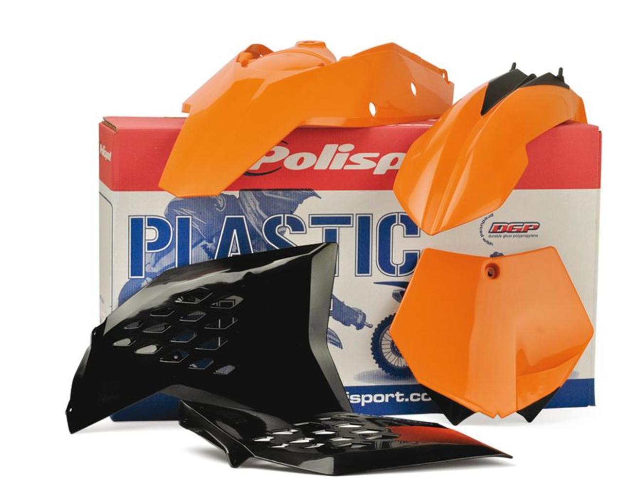 Plastic Kit - Original Orange/Black - For 01-02 KTM EXC - Click Image to Close