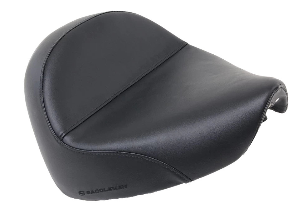 Renegade Deluxe Plain Solo Seat Black Gel - For 09-17 Yamaha XVS950 V-Star - Click Image to Close