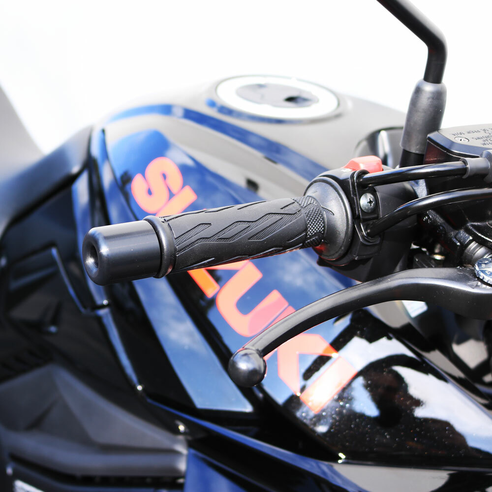 Black Bar End Sliders - For Suzuki GSXR, GSXS, & SV - Click Image to Close