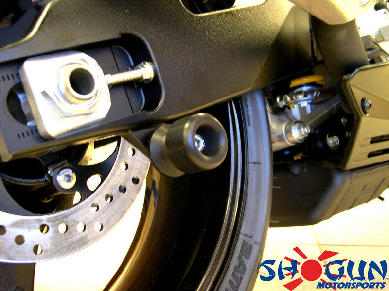Black Complete Frame Slider Kit - "Race" Style, Requires Fairing Mod - For 09-11 Suzuki GSXR1000 - Click Image to Close