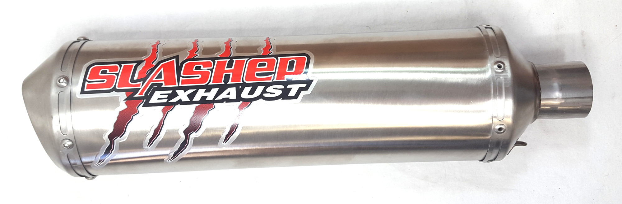 Stainless Slip On Exhaust Muffler w/SA - For 09-15 KTM 450 SX-F - Click Image to Close