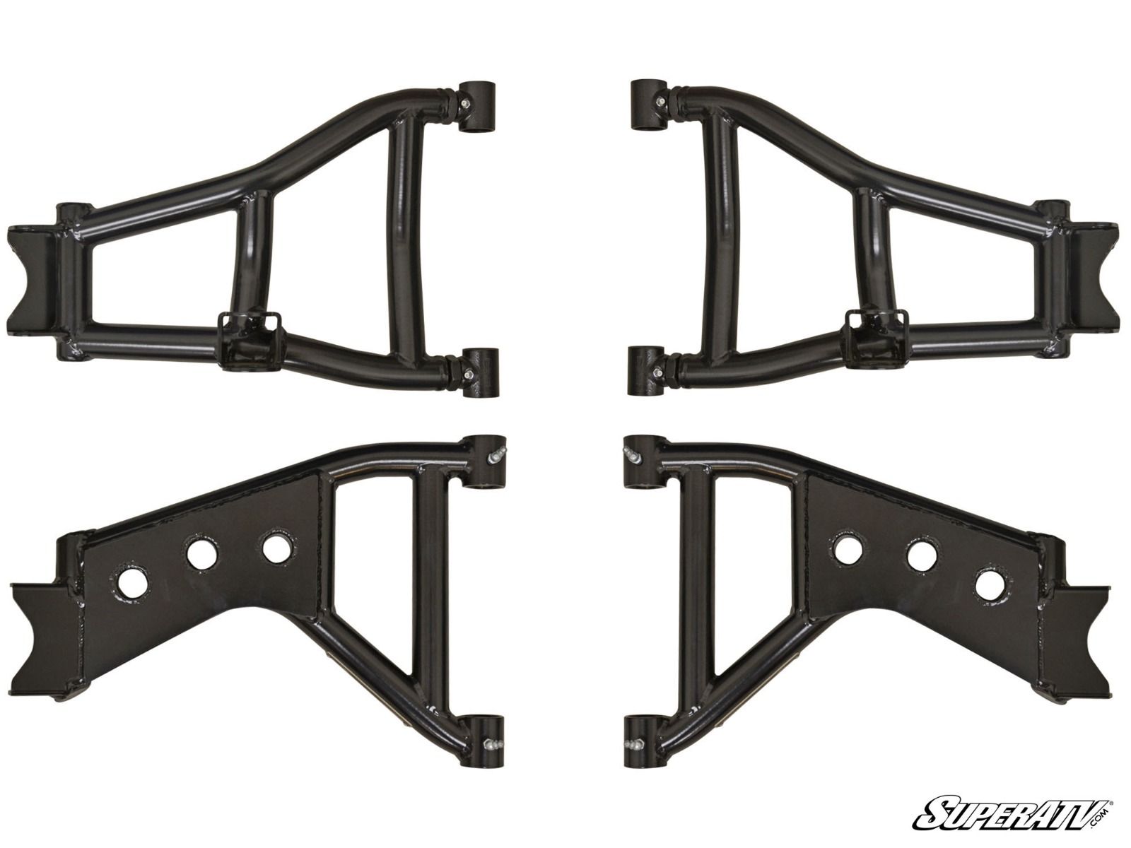 High Clearance 1.5" Rear Offset Rear A-Arms - Black - For 12-21 Kawasaki Teryx - Click Image to Close