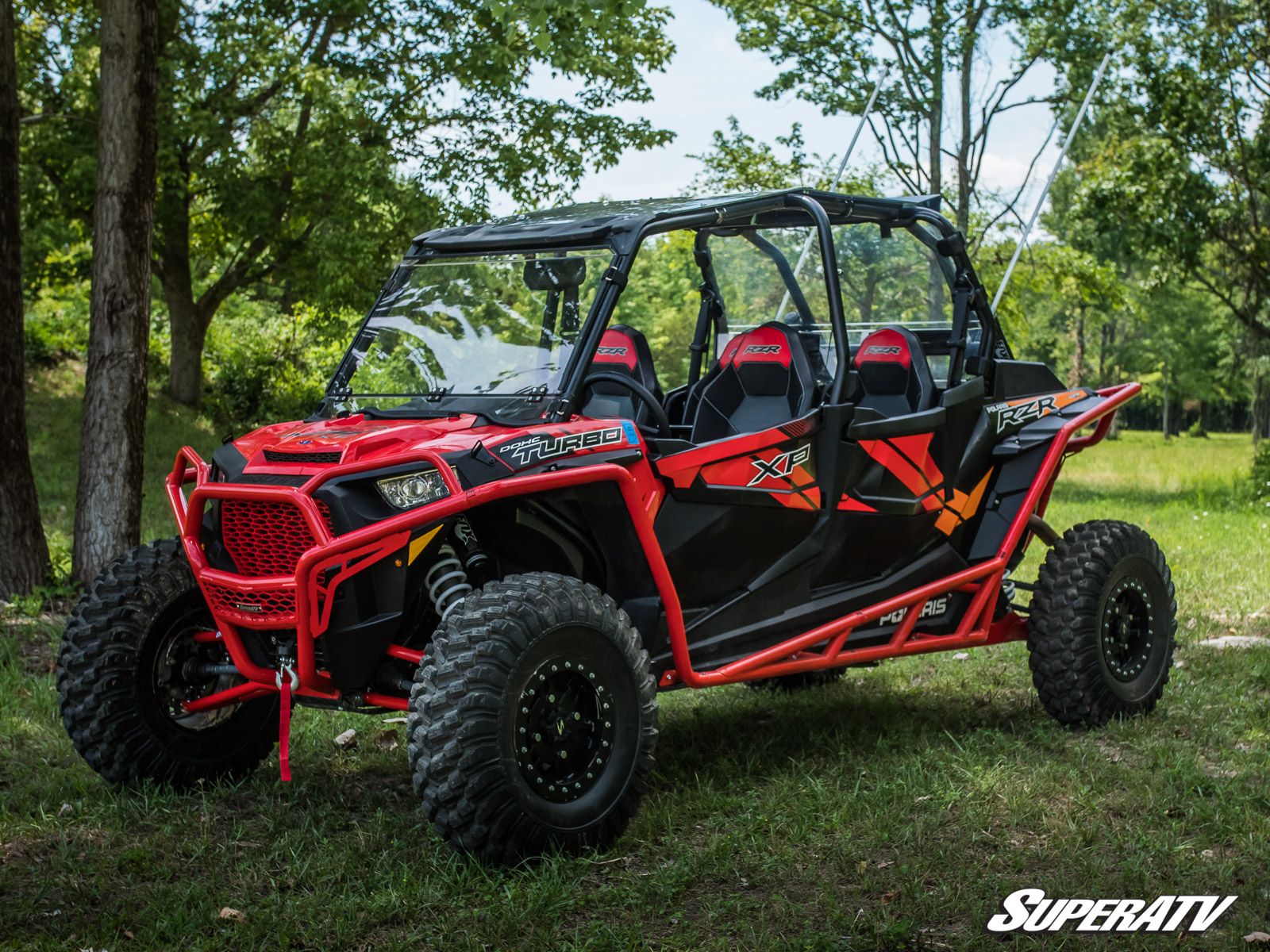 High Clearance Front Upper A-Arms Red w/STD Joints - For 14-21 Polaris RZR XP 1000 - Click Image to Close