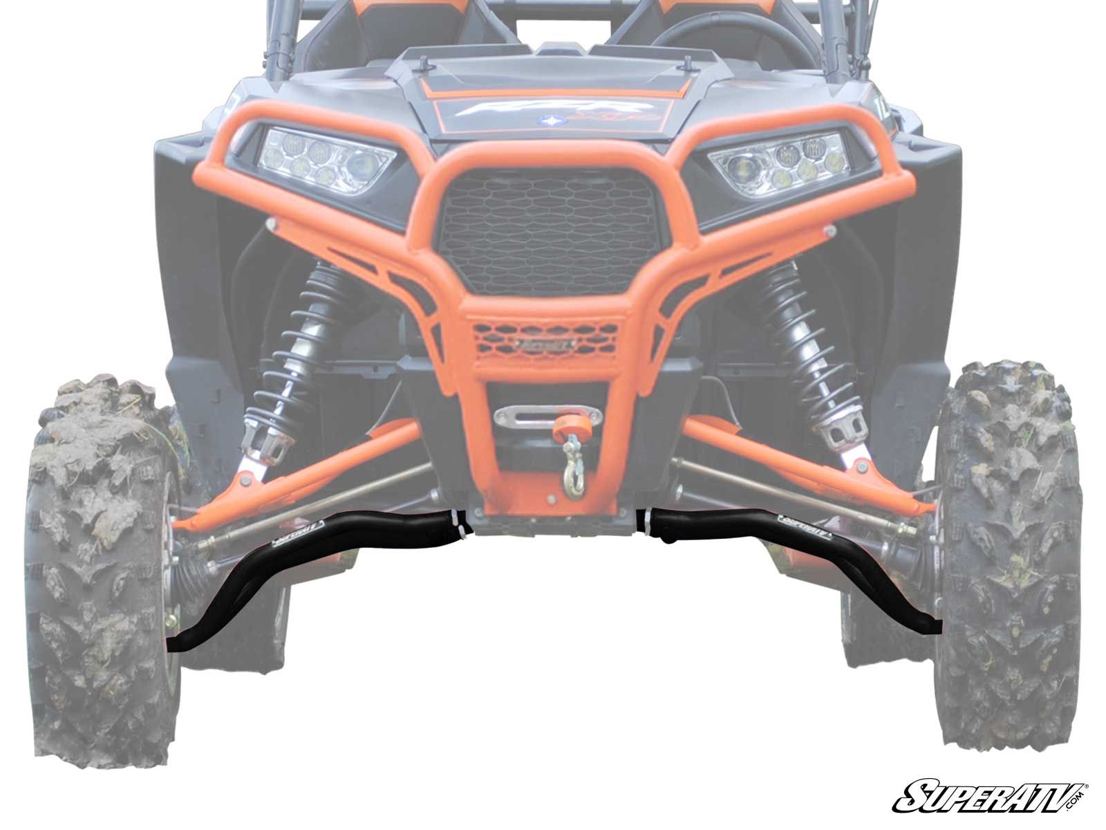 High Clearance Front Lower A-Arms Black Adj. w/SuperDuty Joints - For 14-21 Polaris RZR XP 1000 - Click Image to Close