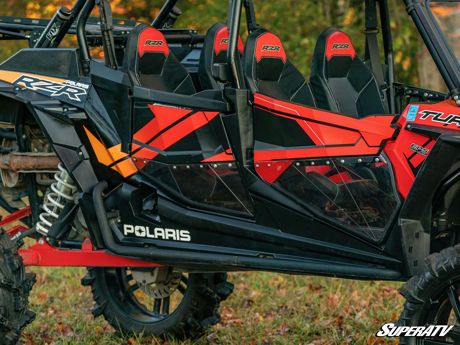 Clear Lower Doors - For 19-20 Polaris RZR 4 XP Turbo S - Click Image to Close