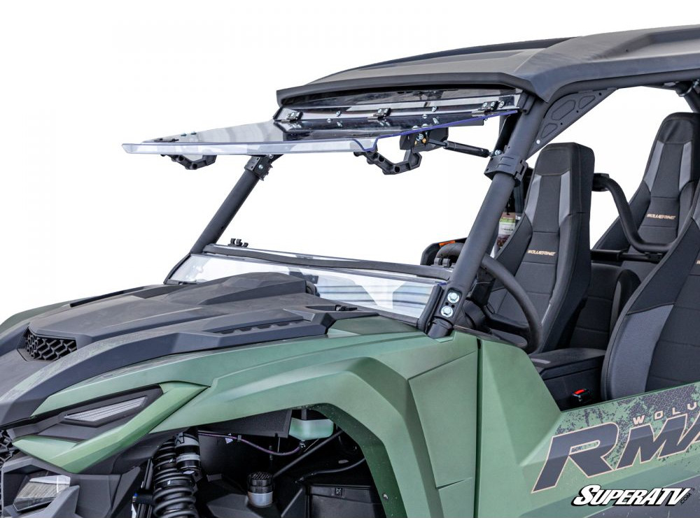 Flip Windshield - For Yamaha Wolverine RMAX4 - Click Image to Close