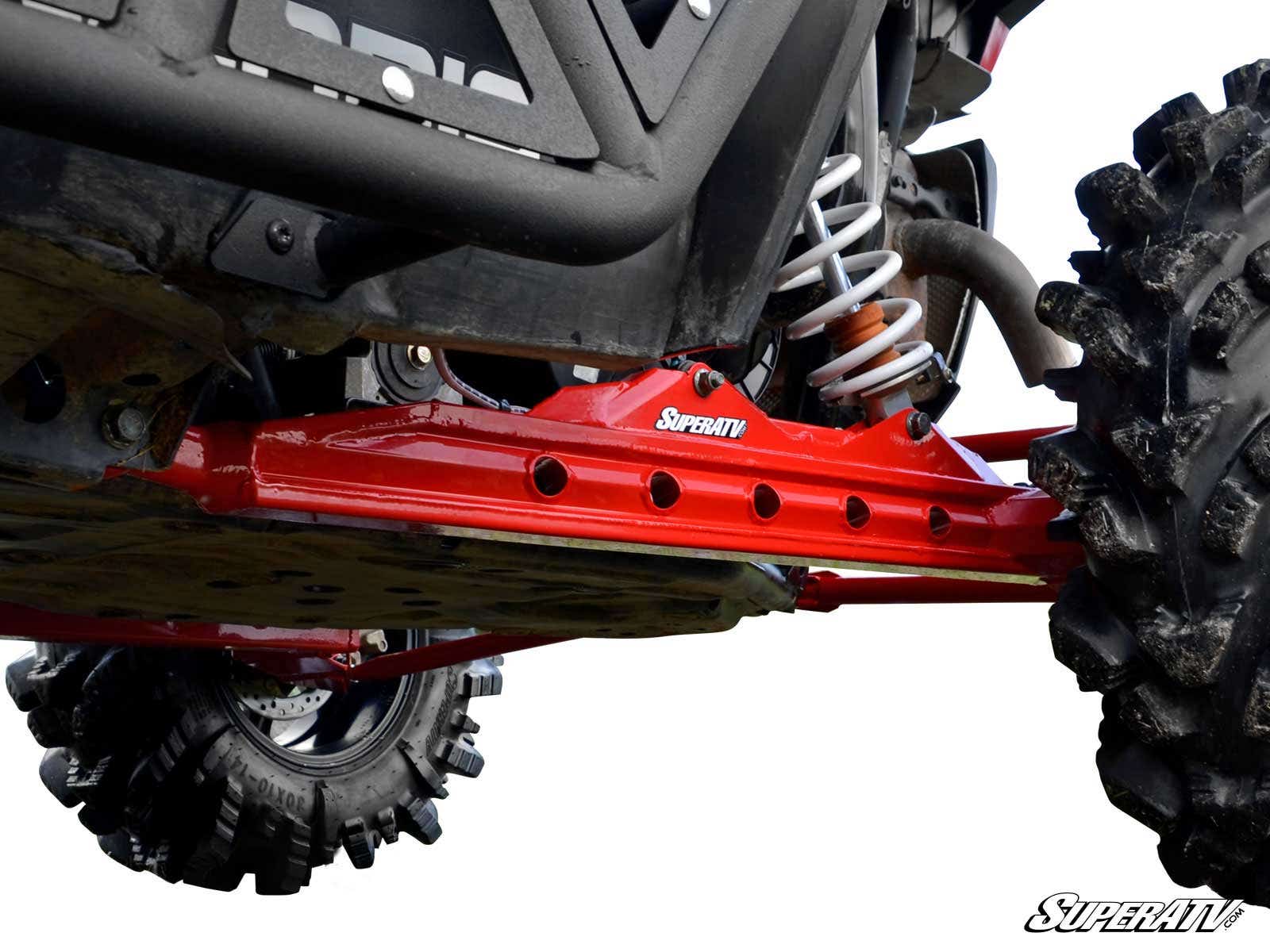 Extended Trailing Arms 1" Rear Offset Red - For 14-21 Polaris RZR XP 1000 - Click Image to Close