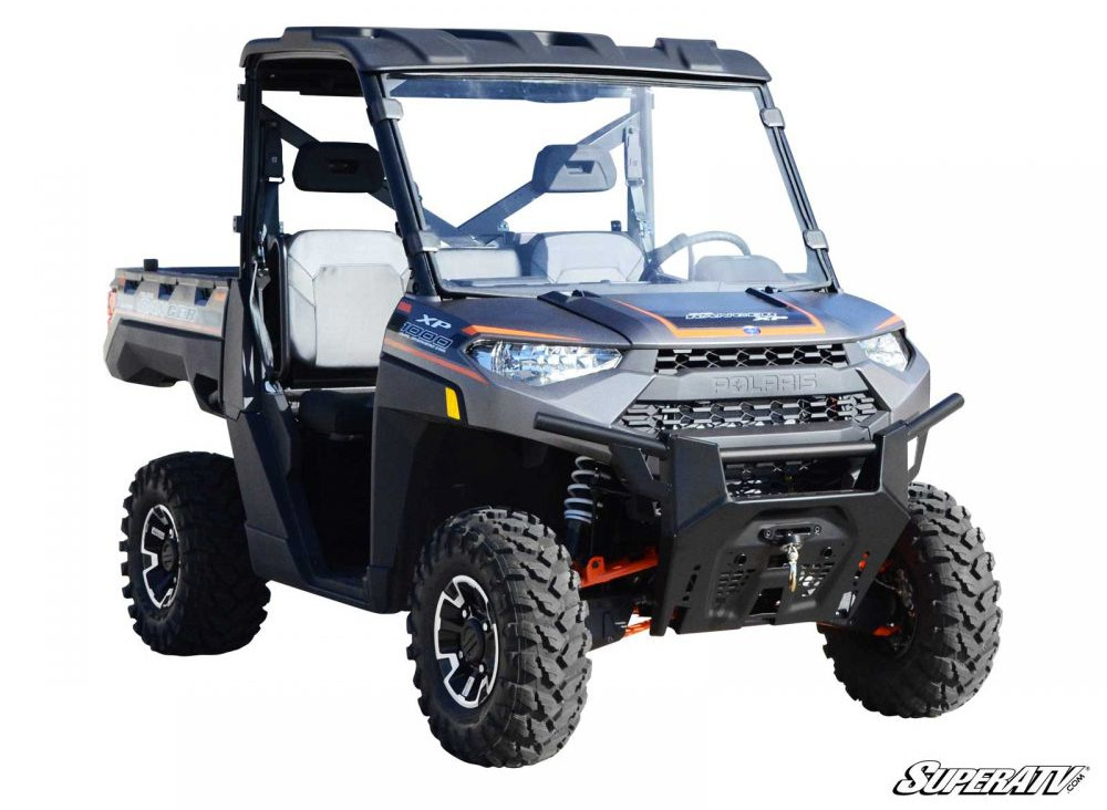 Scratch Resistant Full Windshield - For 17-21 Polaris Ranger 1000 /XP - Click Image to Close