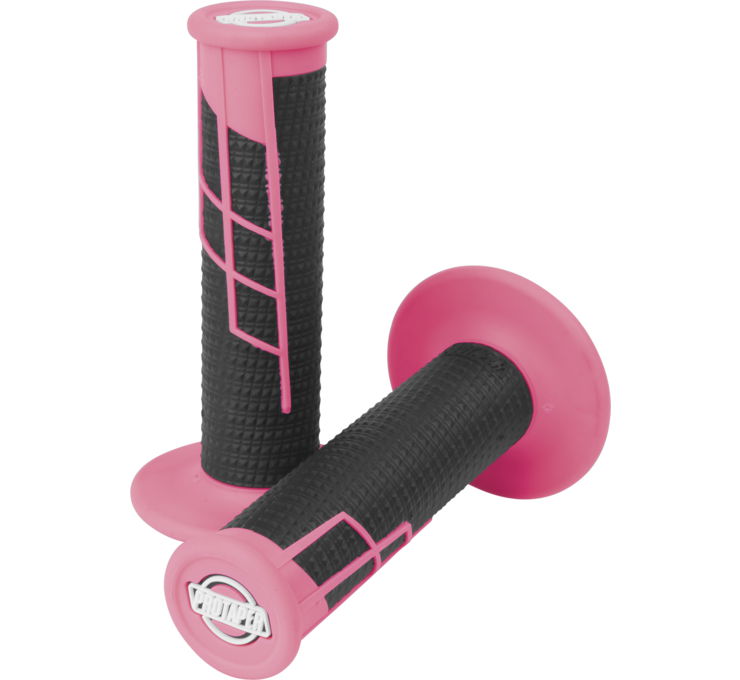 Clamp On 1/2 Waffle Grip System - Neon Pink & Black - Click Image to Close