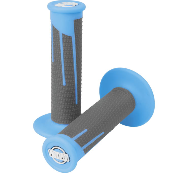 Clamp On Full Diamond Grip System - Neon Blue & Dark Gray - Click Image to Close