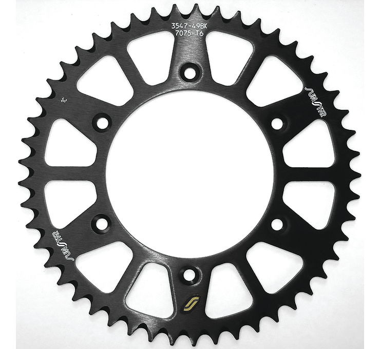Works Triplestar Aluminum Rear Sprocket 53T - Black - For 85-20 Husaberg Husqvarna KTM - Click Image to Close