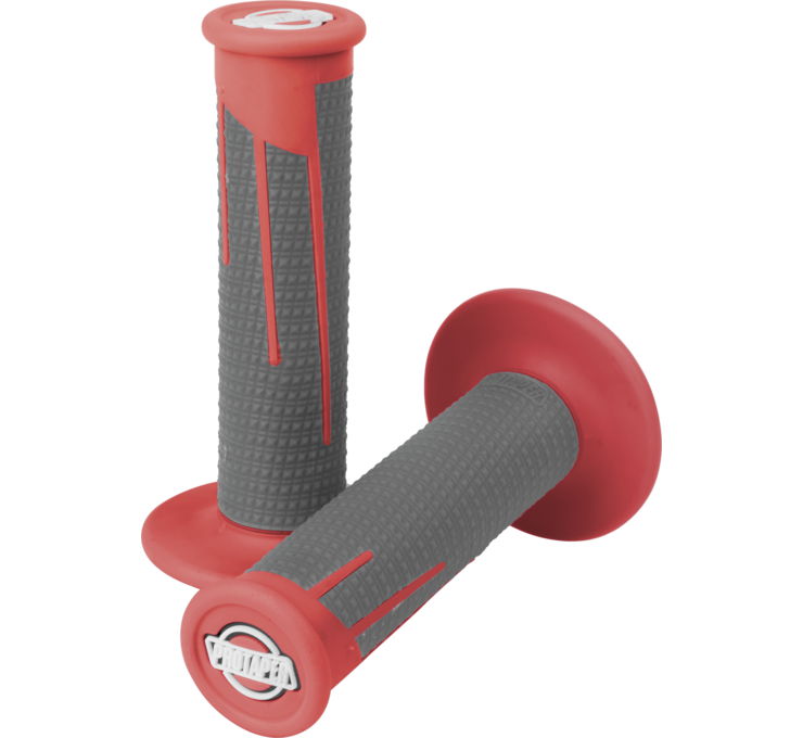 Clamp On Full Diamond Grip System - Red & Dark Gray - Click Image to Close