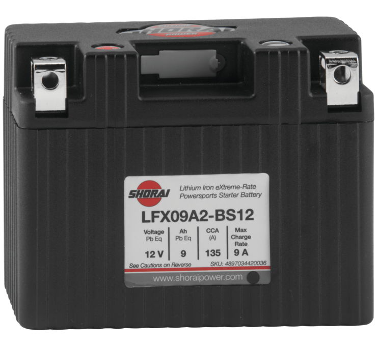 Lithium Motorcycle/ATV Battery - 12V 135CCA Right "+" Terminal - 4.45" X 2.28" X 3.50" - Click Image to Close