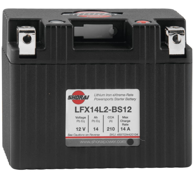 Lithium Motorcycle/ATV Battery - 12V 210CCA Left "+" Terminal - 4.45" X 2.28" X 3.50" - Click Image to Close