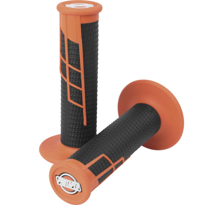 Clamp On 1/2 Waffle Grip System - Orange & Black - Click Image to Close