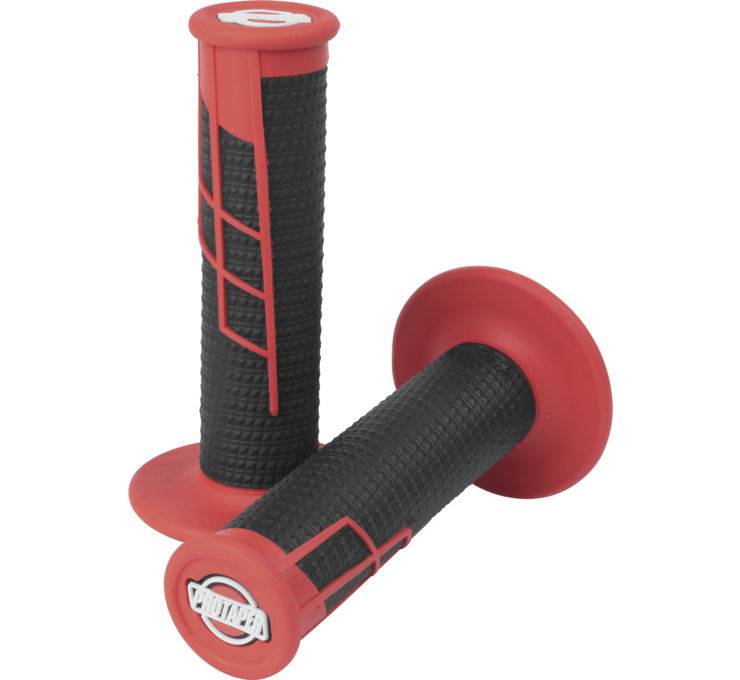 Clamp On 1/2 Waffle Grip System - Red & Black - Click Image to Close