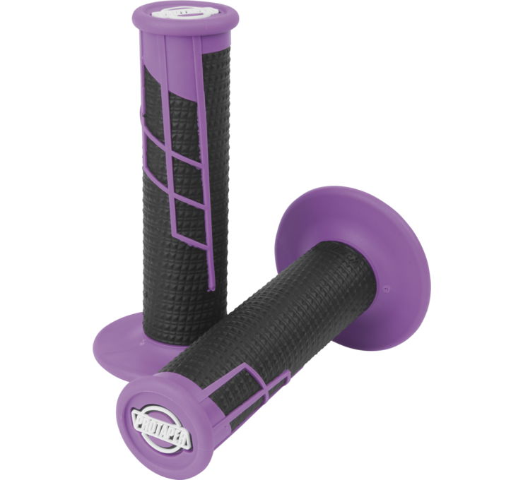 Clamp On 1/2 Waffle Grip System - Neon Purple & Black - Click Image to Close