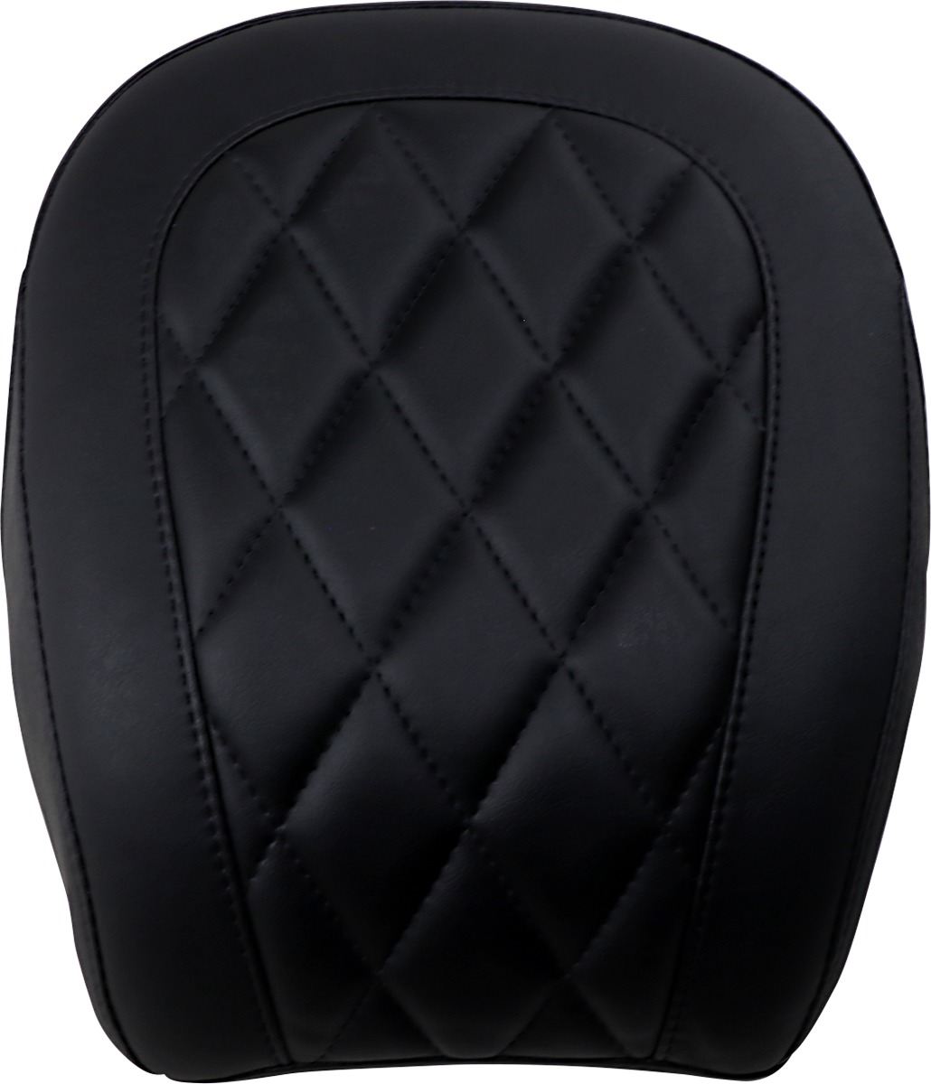 Tripper Diamond Synthetic Leather Wide Pillion Pad - For 18-19 HD FXBB - Click Image to Close