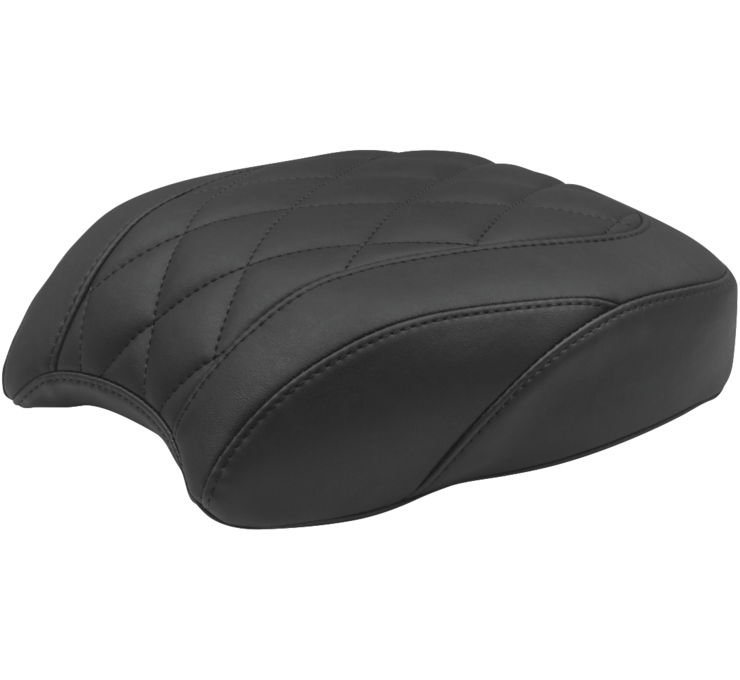 Tripper Diamond Synthetic Leather Wide Pillion Pad - For 18-19 HD FXBB - Click Image to Close