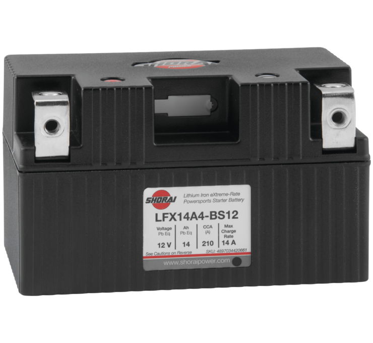 Lithium Motorcycle/ATV Battery - 12V 210CCA Left "+" Terminal - 5.83" X 3.39" X 3.46" - Click Image to Close
