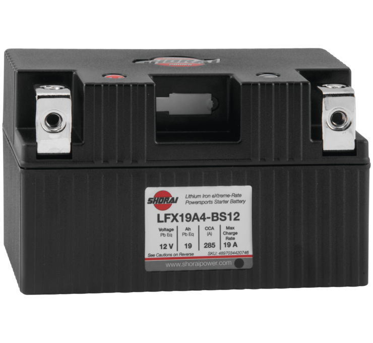 Lithium Motorcycle/ATV Battery - 12V 285CCA Left "+" Terminal - 5.83" X 3.39" X 3.46" - Click Image to Close
