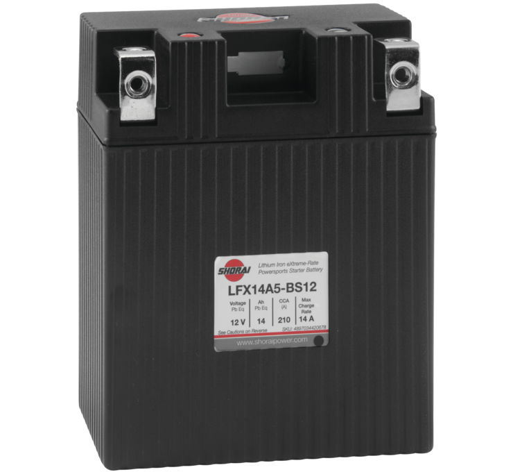 Lithium Motorcycle/ATV Battery - 12V 210CCA Left "+" Terminal - 5.28" X 3.15" X 6.30" - Click Image to Close