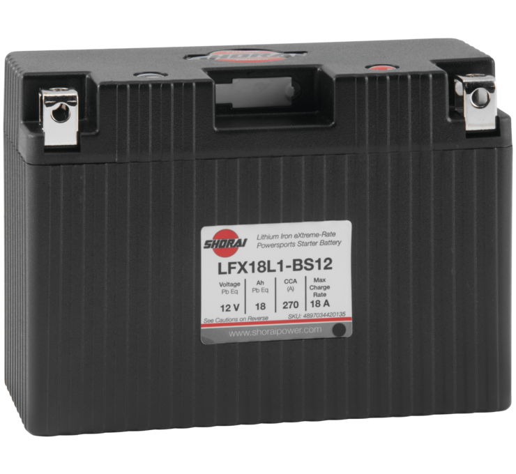 Lithium Motorcycle Battery - 12V 270CCA Right "+" Terminal - 5.83" X 2.63" X 4.13" - Click Image to Close
