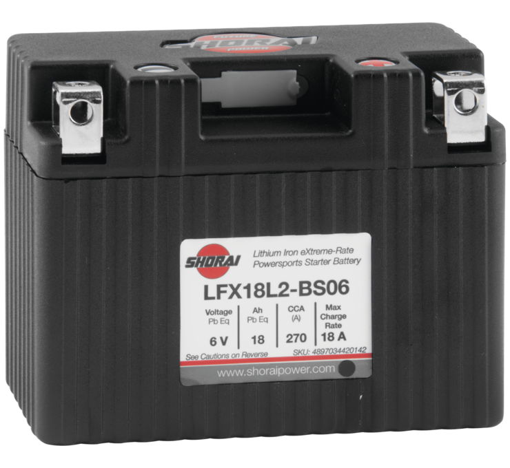 6V Lithium Motorcycle Battery - Replaces 6N6-3B-1 4.5" X 2.3" X 3.5" - Click Image to Close