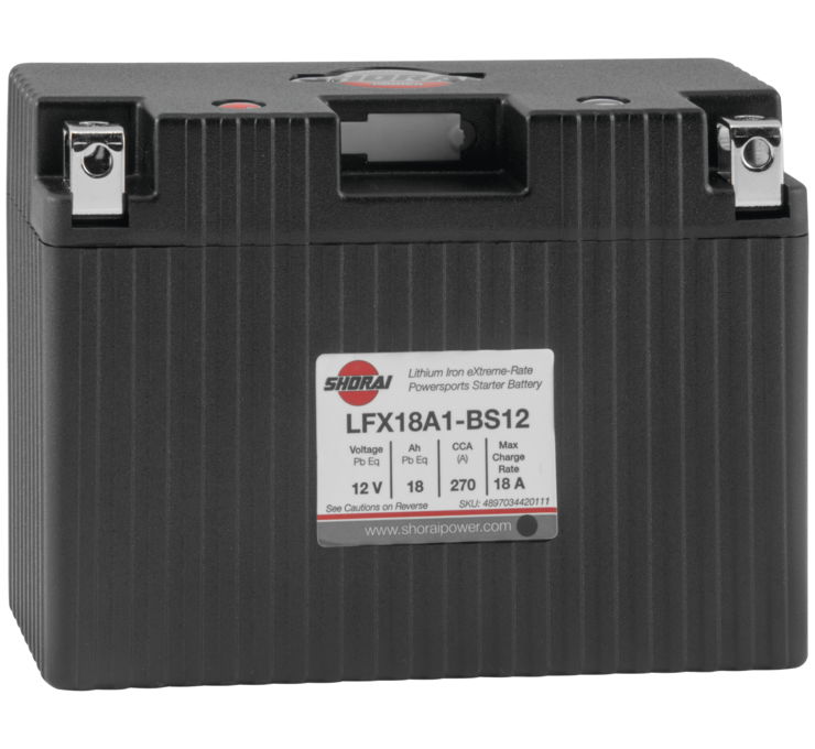 Lithium Motorcycle/ATV Battery - 12V 270CCA Left "+" Terminal - 5.83" X 2.63" X 4.13" - Click Image to Close