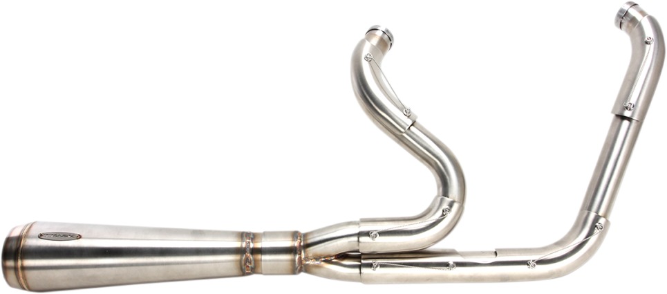 2-1 Assault Stainless Steel Full Exhaust Megaphone - For 84-94 Harley Dyna - Click Image to Close
