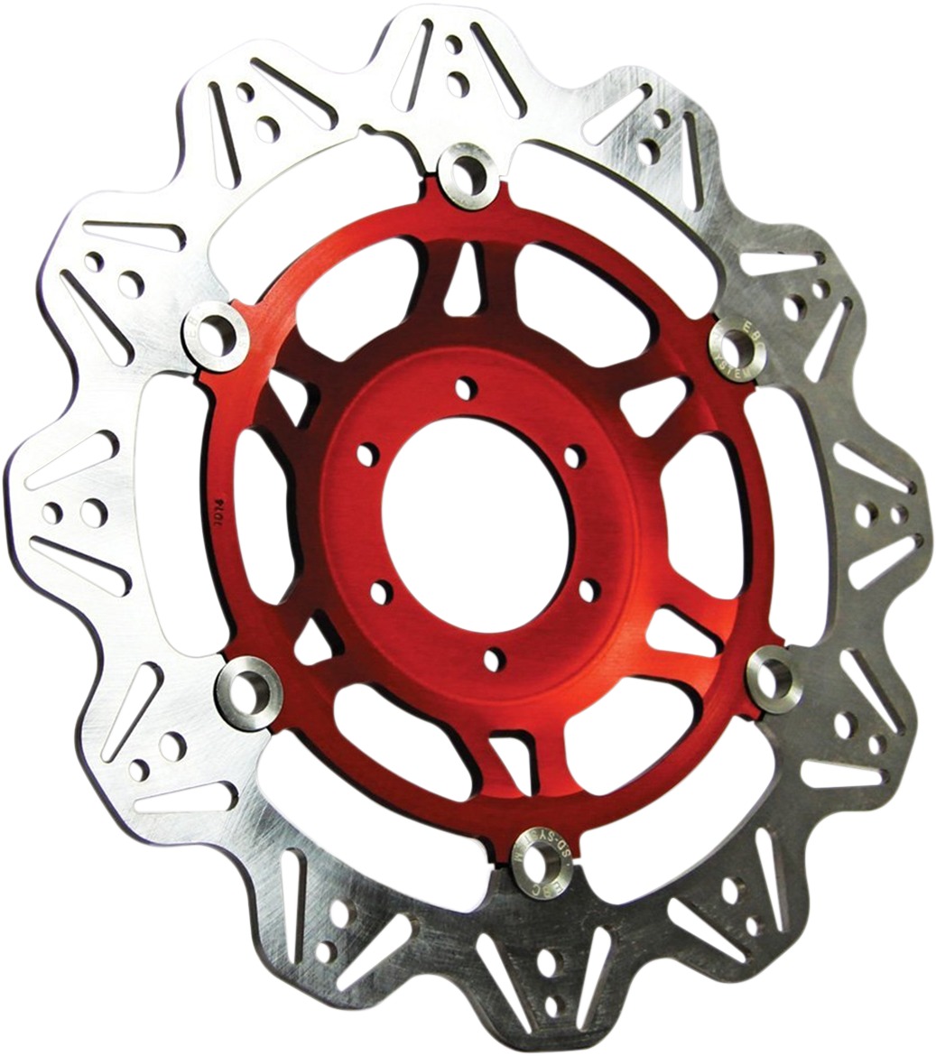 VEE Style Brake Rotor - Red Center - Click Image to Close