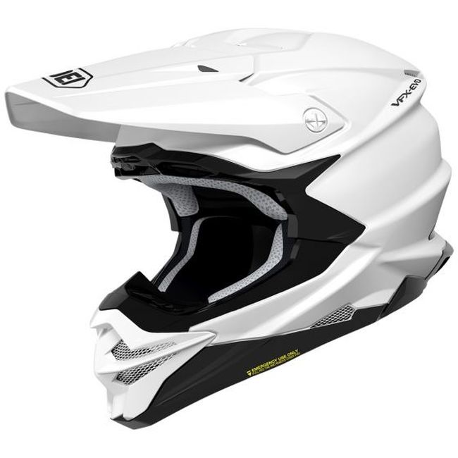 VFX-EVO Solid White Off-Road Helmet X-Large - Click Image to Close
