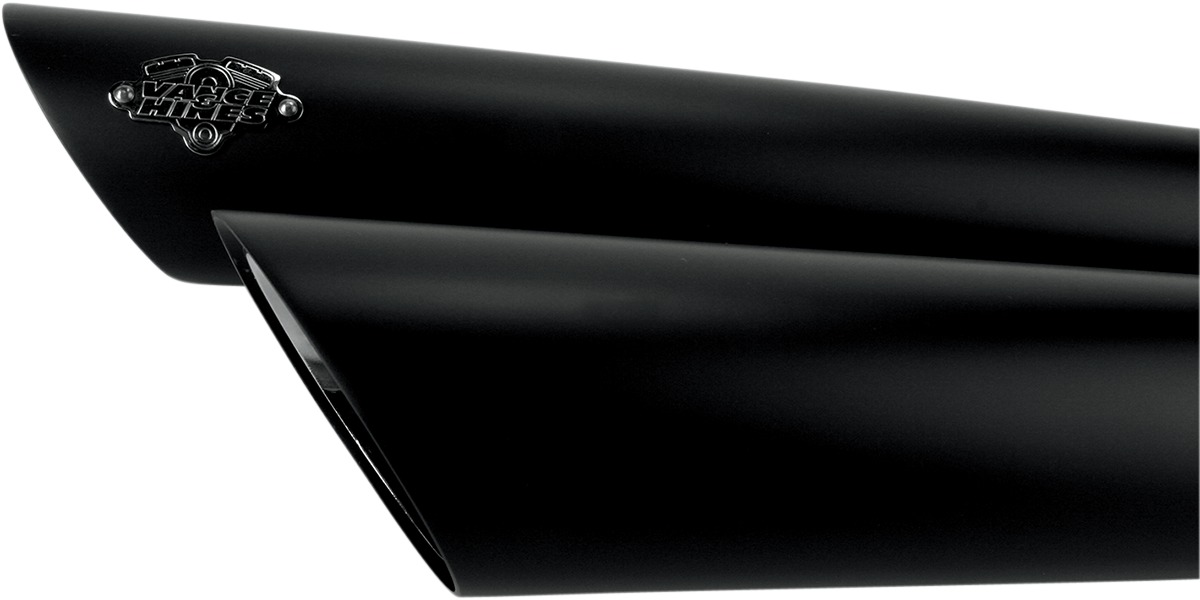 Black 3" Twin Slash Cut Slip On Exhaust - For 07-17 Harley FLSTN, FLSTSB, FLS - Click Image to Close