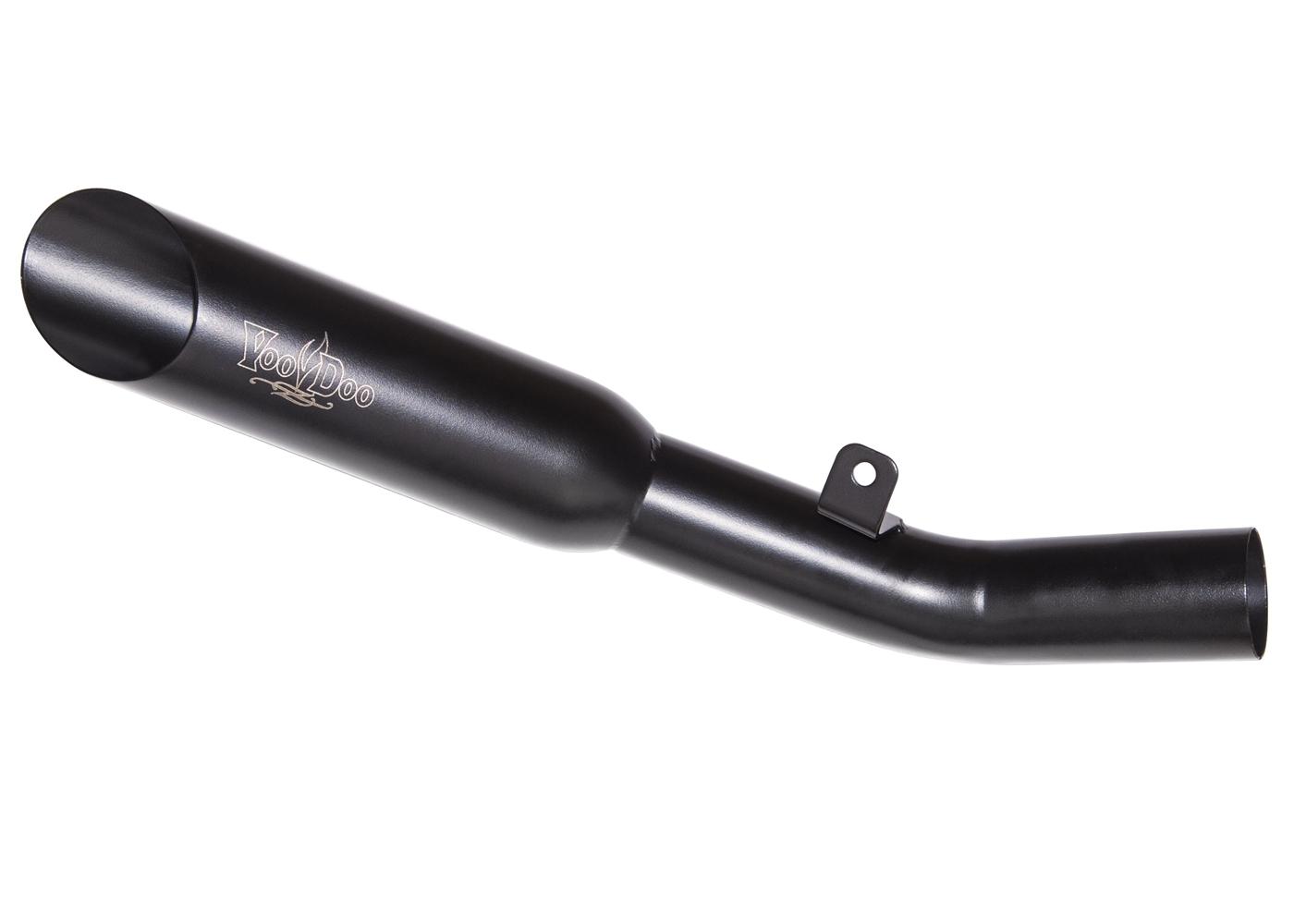 Black Shorty Slip On Exhaust - Single Muffler - For 06-07 Suzuki GSXR600 GSXR750 - Click Image to Close
