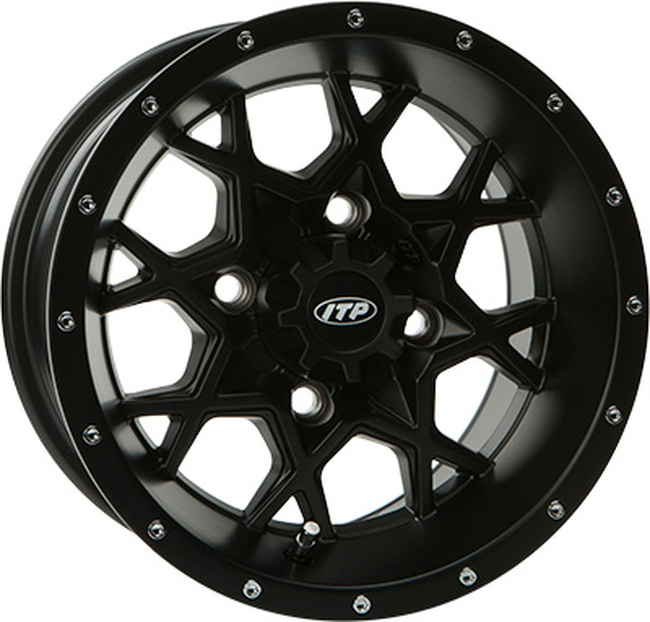 HURRICANE WHEEL 12X7 4/137 5+2 BLACK 12MM TAPPERED - Click Image to Close