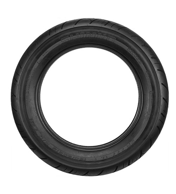 130/90B16 R777 6PR 73H All Black Bias Belted Reinforced Rear Tire - Click Image to Close