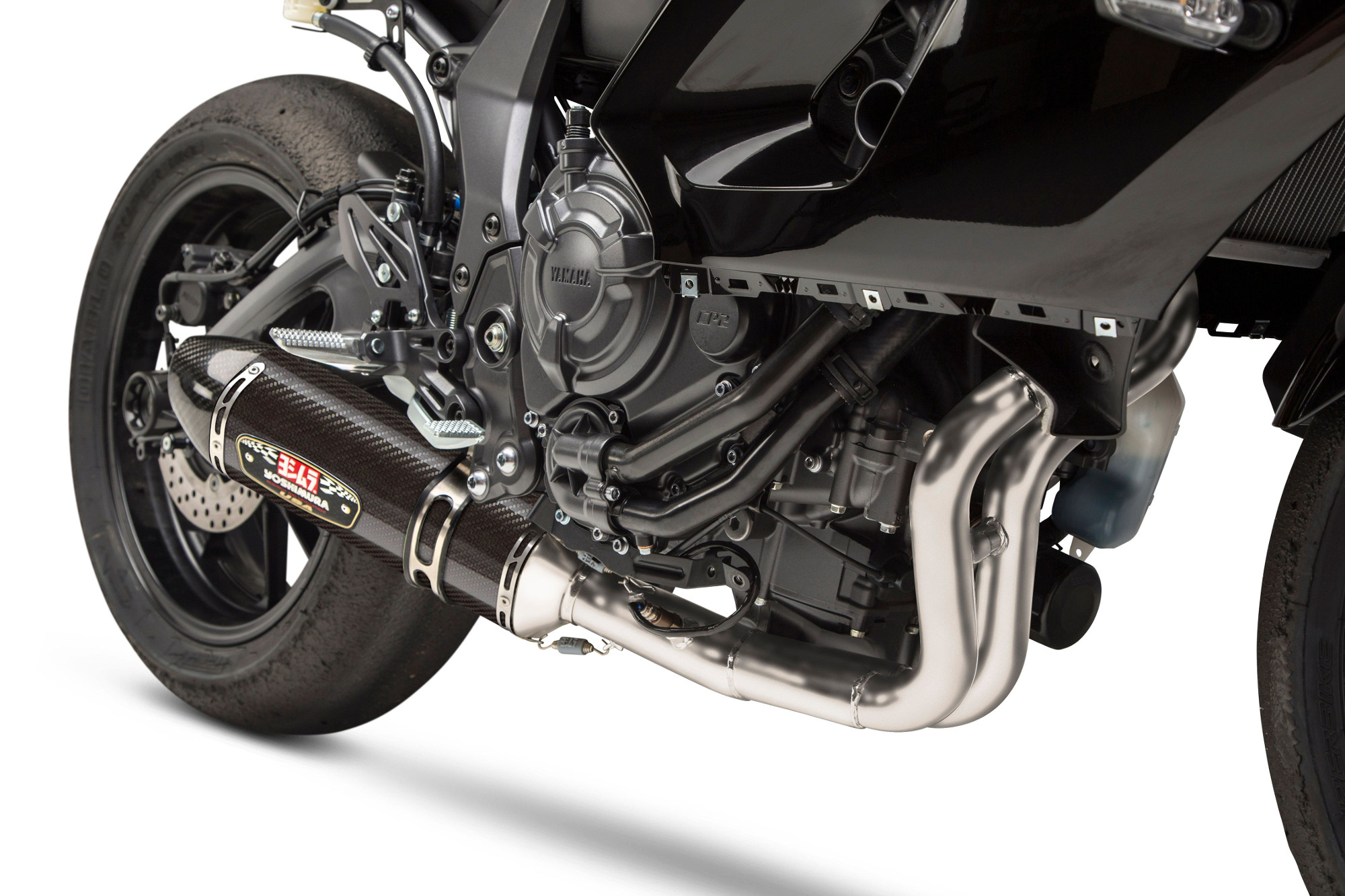 Race R77 Works Carbon Fiber Stainless Steel Full Exhaust - For Yamaha FZ-07 MT-07 XSR700 R7 - Click Image to Close