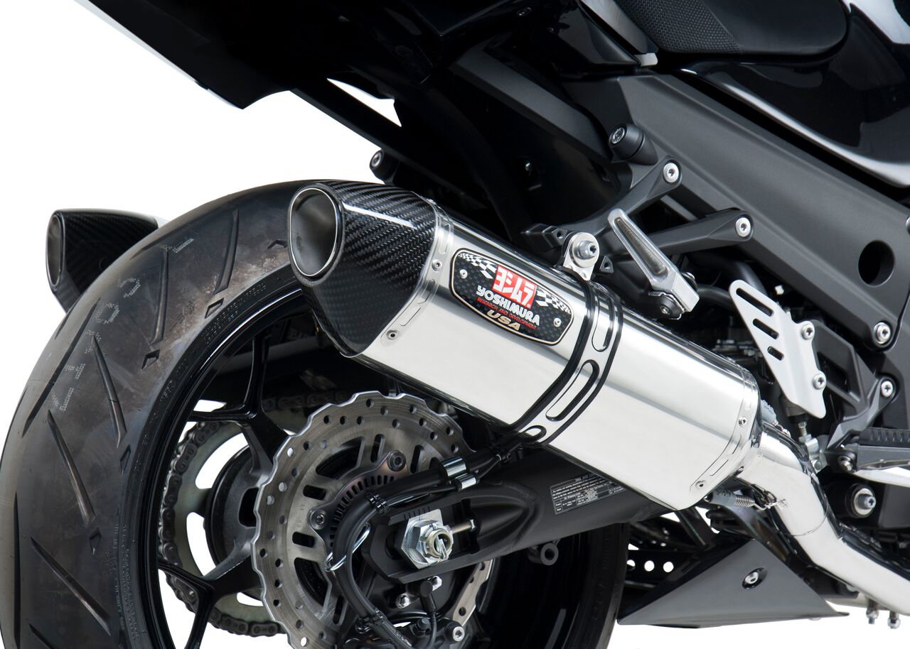 Race R77 Stainless Steel Dual Slip On Exhaust - For 12-23 Kawasaki ZX14 - Click Image to Close