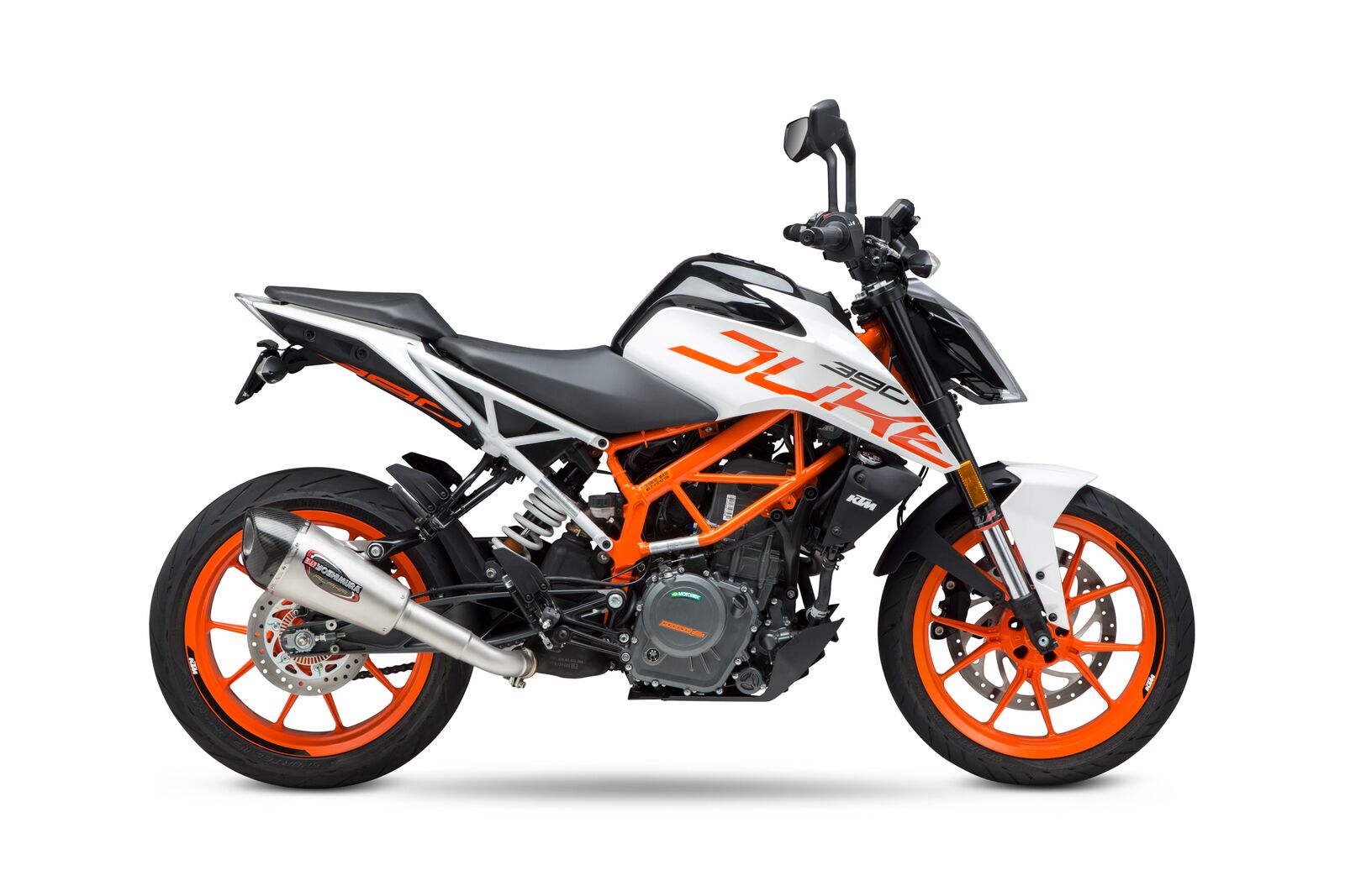 Street Alpha T Stainless Slip On Exhaust - For 17-20 KTM RC390 & 390 Duke - Click Image to Close